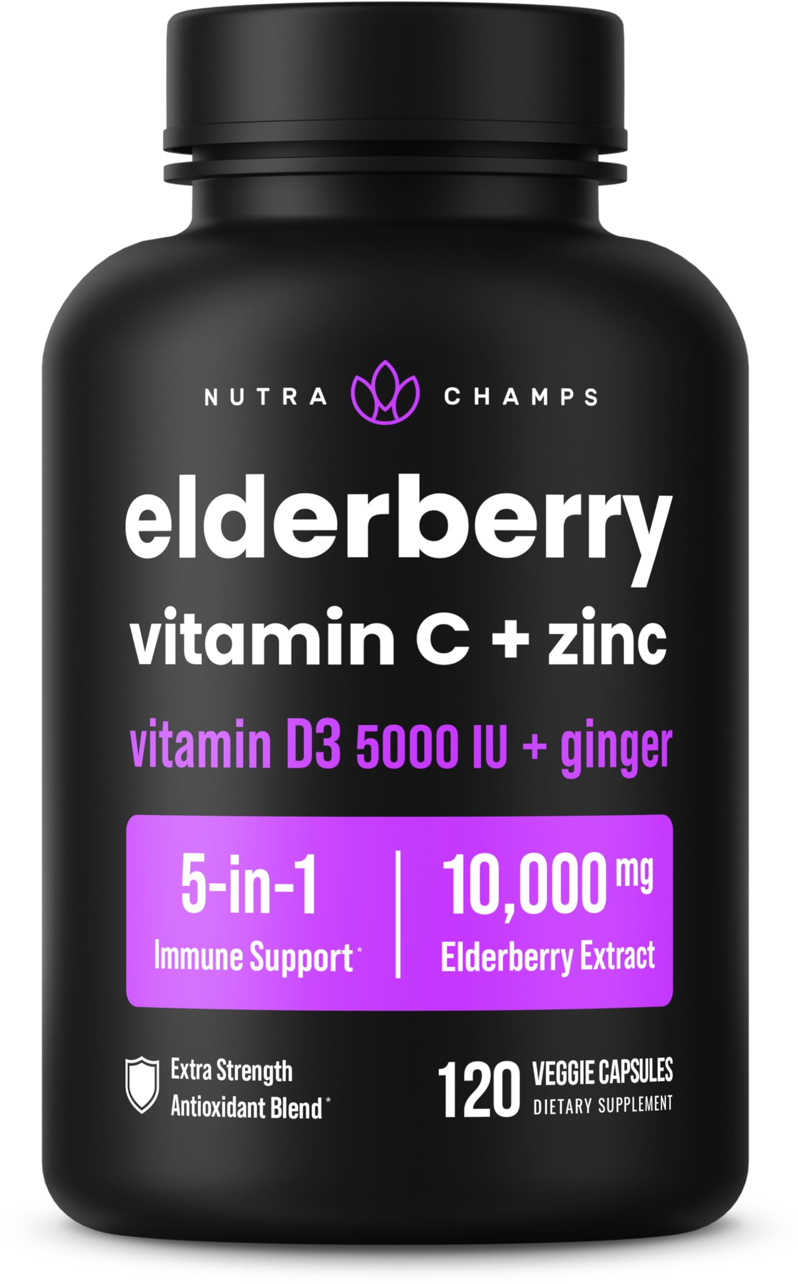 Suplemento Nutrachamps Extracto de Saúco 120 Cápsulas - Venta Internacional