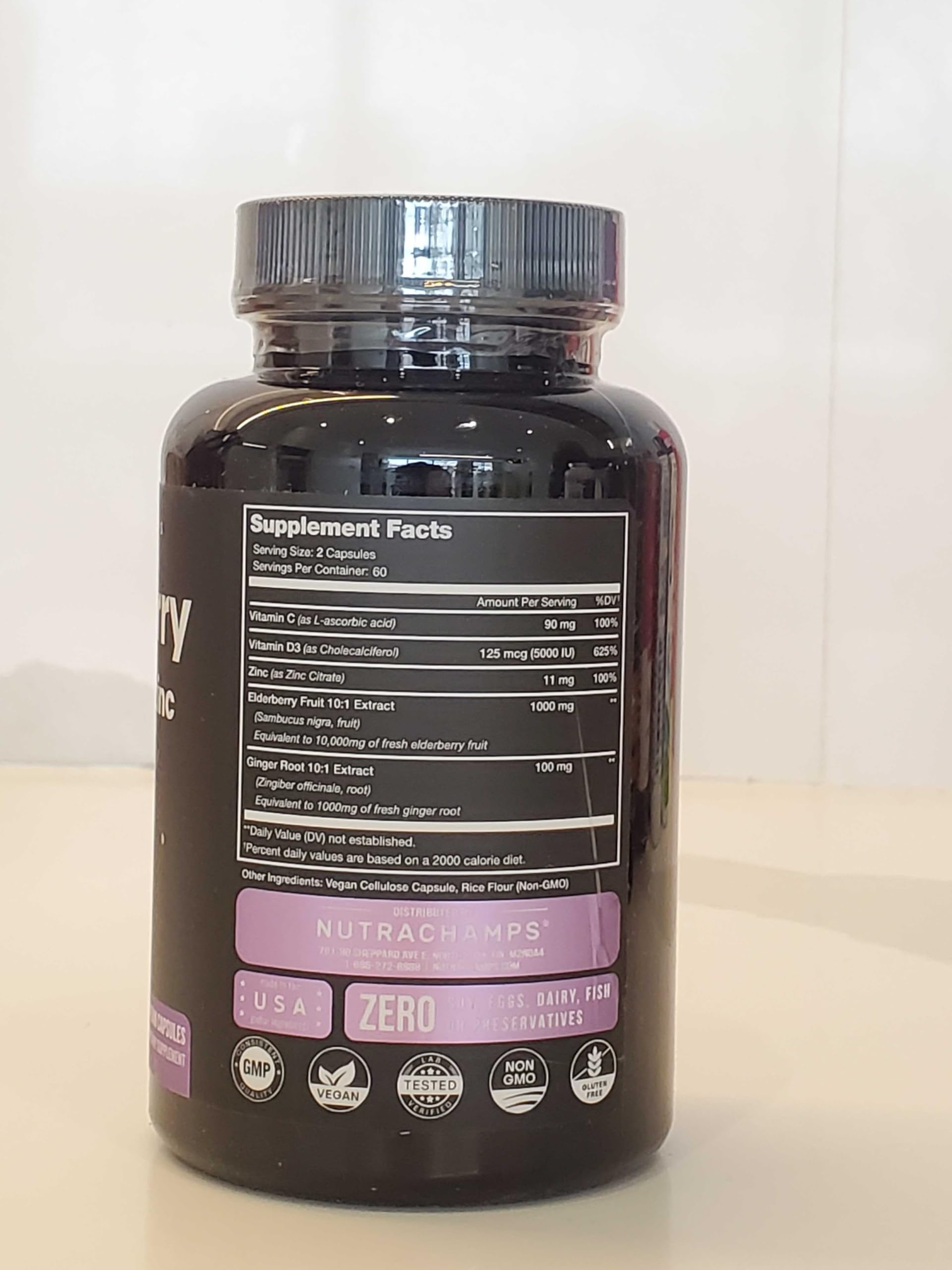 Foto 7 pulgar | Suplemento Nutrachamps Extracto de Saúco 120 Cápsulas - Venta Internacional