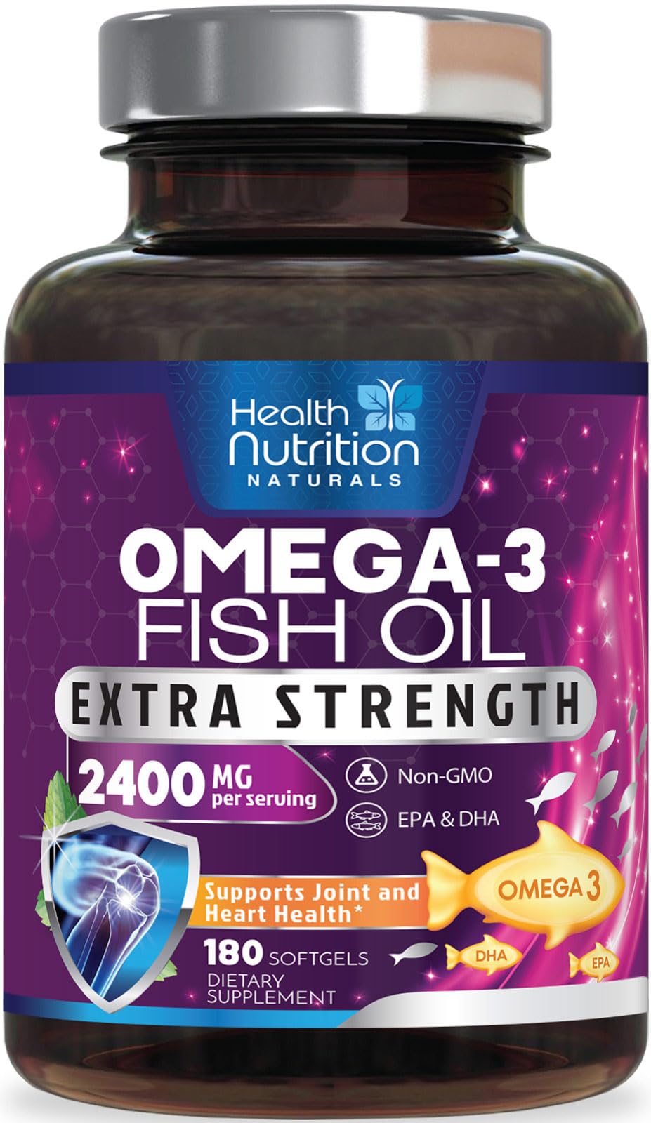 Foto 2 pulgar | Aceite de Pescado Omega 3 de Supplement Health Nutrition Naturals 2400 mg - Venta Internacional