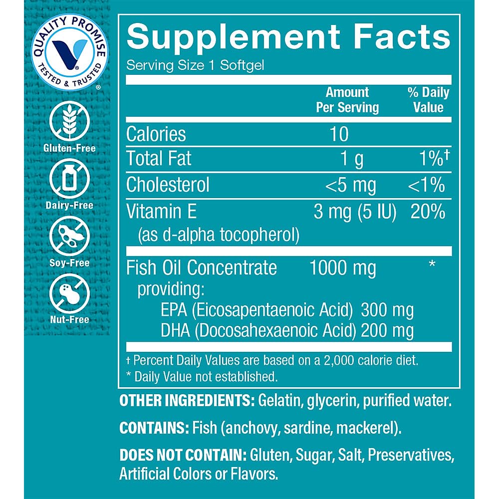 Foto 4 pulgar | Suplemento The Vitamin Shoppe Aceite De Pescado Omega 3 de 240 Tabletas-Venta Internacional