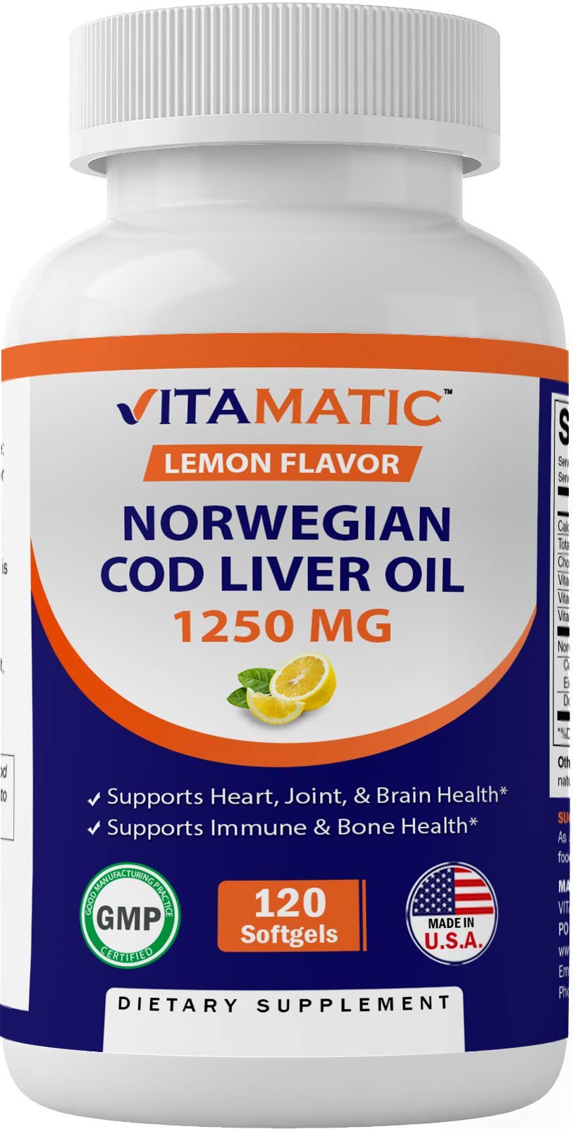 Foto 2 pulgar | Suplemento Vitamático de Aceite de Hígado de Bacalao Noruego 1250 mg 120 Cápsulas - Venta Internacional