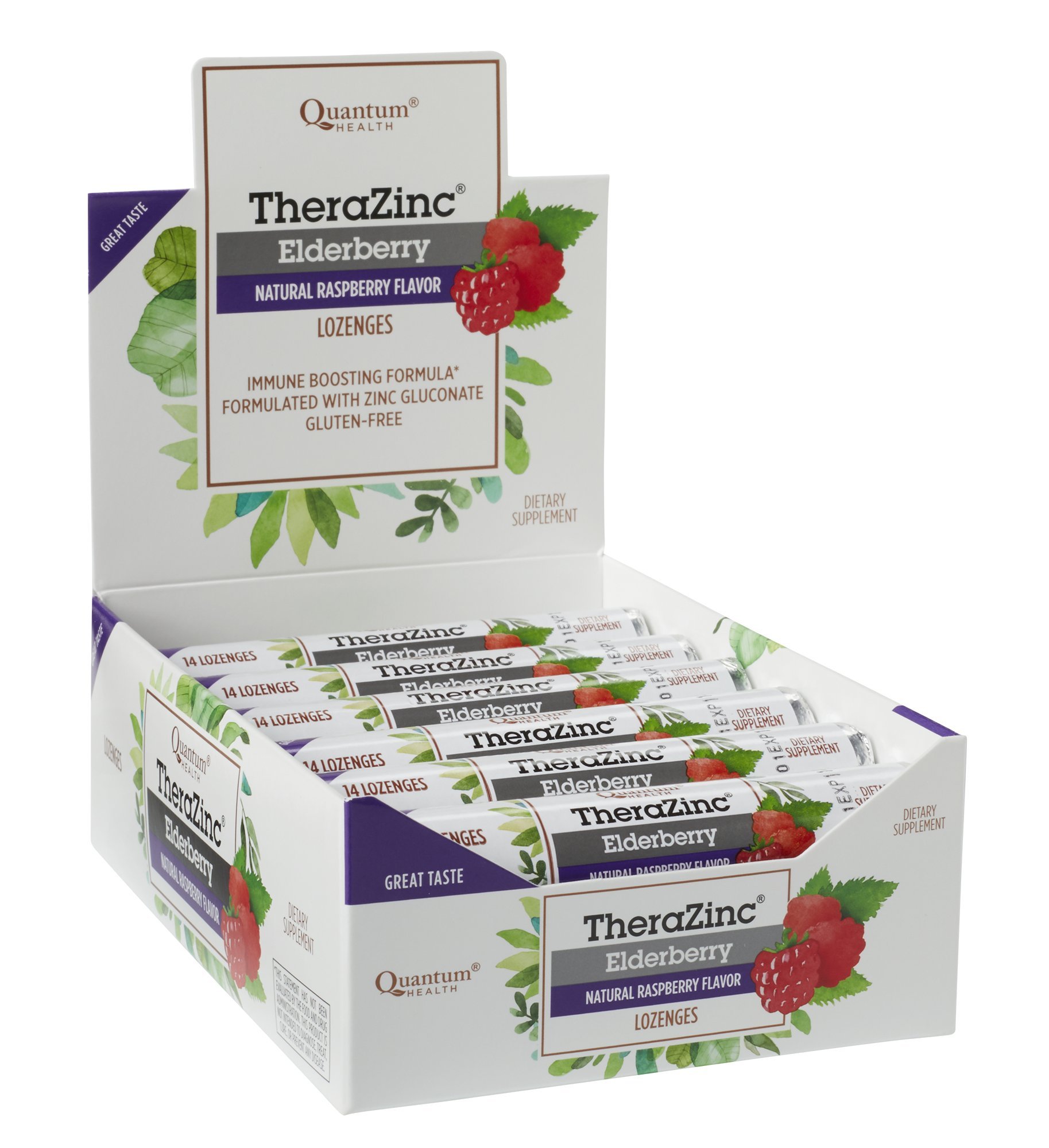 Foto 1 | Pastillas de Zinc Quantum Health Therazinc Saúco y Frambuesa 14 Unidades - Venta Internacional