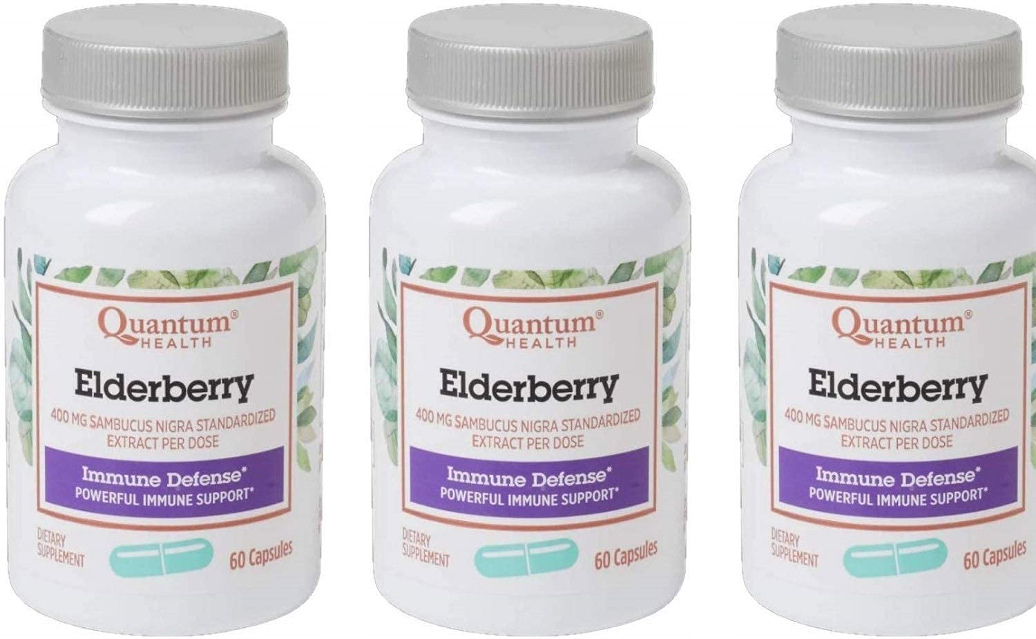 Foto 1 | Suplemento Quantum Elderberry 3 Piezas de 60 Cápsulas-Venta Internacional