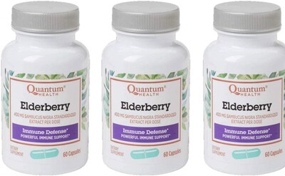 Foto 1 | Suplemento Quantum Elderberry 3 Piezas de 60 Cápsulas-Venta Internacional