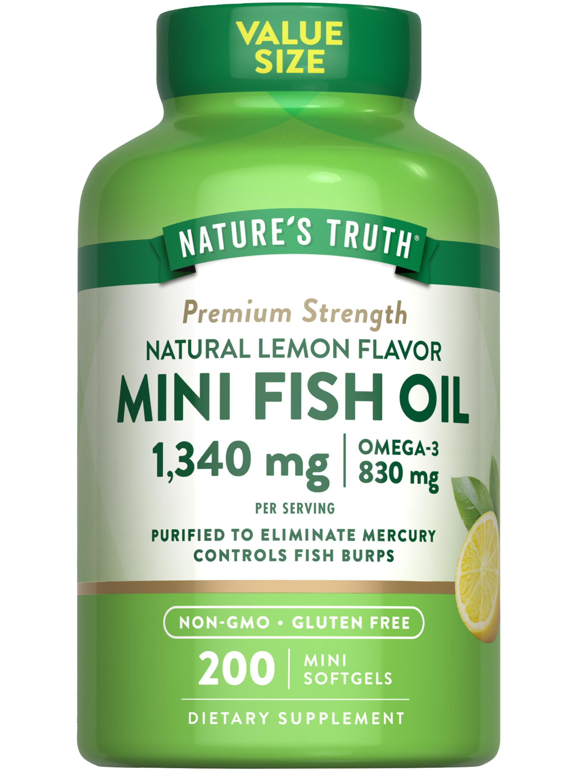 Foto 2 pulgar | Suplemento De Aceite De Pescado Nature's Truth 1340 Mg Omega-3 200 Cápsulas Blandas - Venta Internacional.
