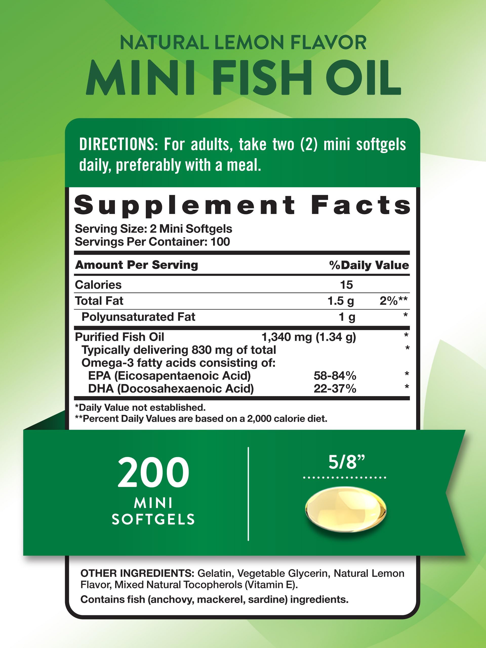 Foto 3 pulgar | Suplemento De Aceite De Pescado Nature's Truth 1340 Mg Omega-3 200 Cápsulas Blandas - Venta Internacional.