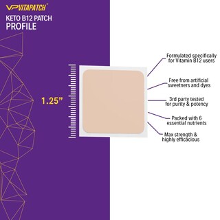 Foto 3 | Parche Vitapatch Keto Con Metilcobalamina B12 Y Guaraná Para 30 Días - Venta Internacional.