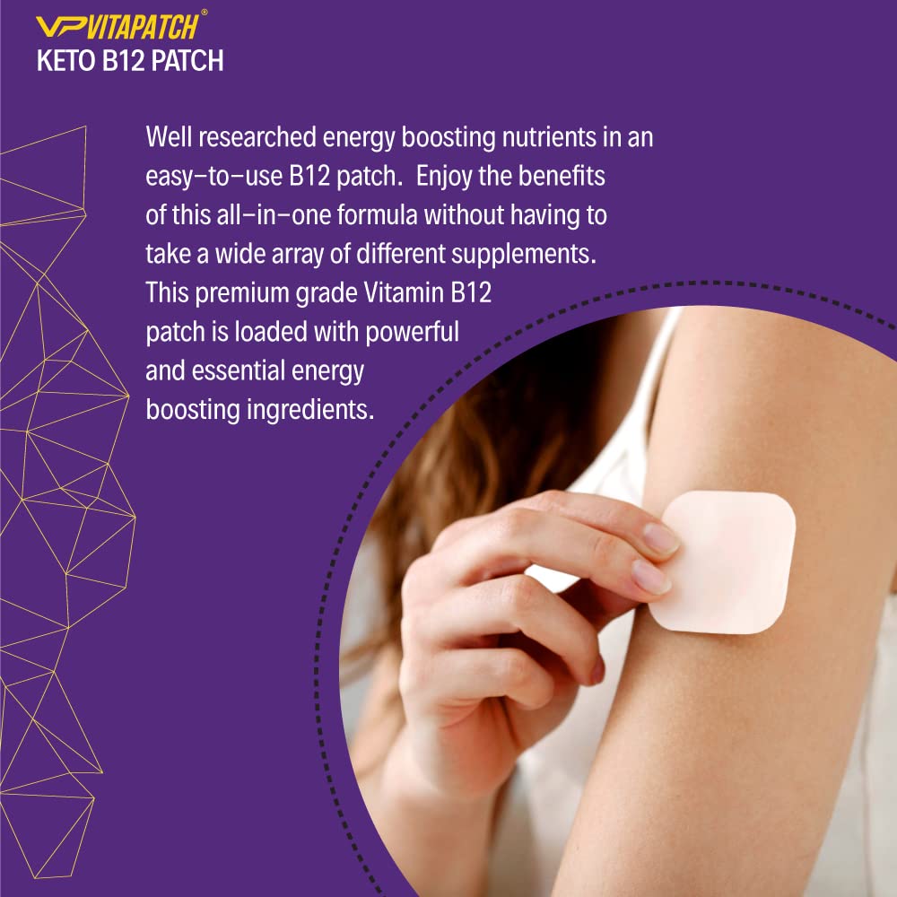 Foto 6 pulgar | Parche Vitapatch Keto Con Metilcobalamina B12 Y Guaraná Para 30 Días - Venta Internacional.