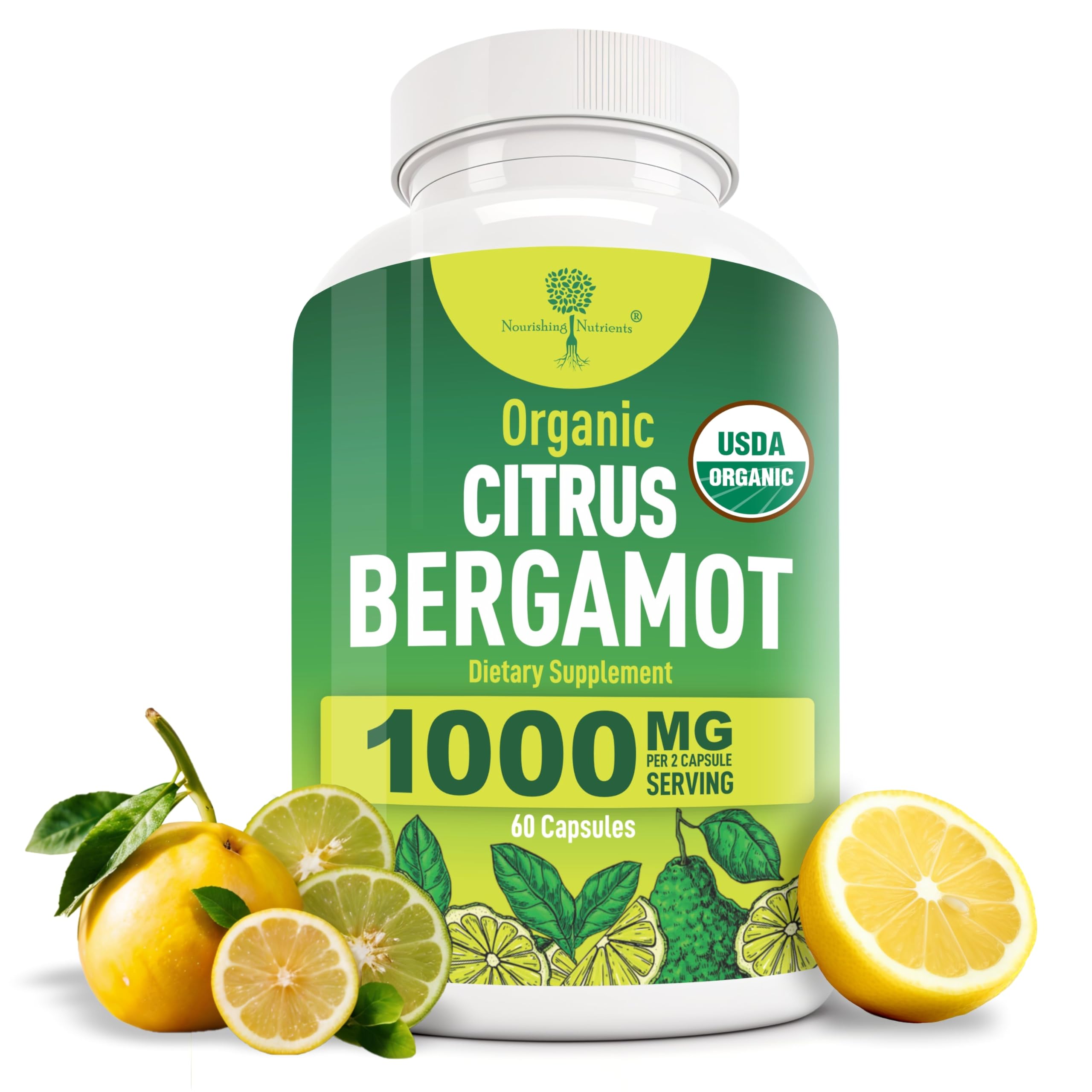 Foto 2 pulgar | Suplemento de Nutrientes Nutritivos Bergamota Cítrica Orgánica 1000 Mg - Venta Internacional