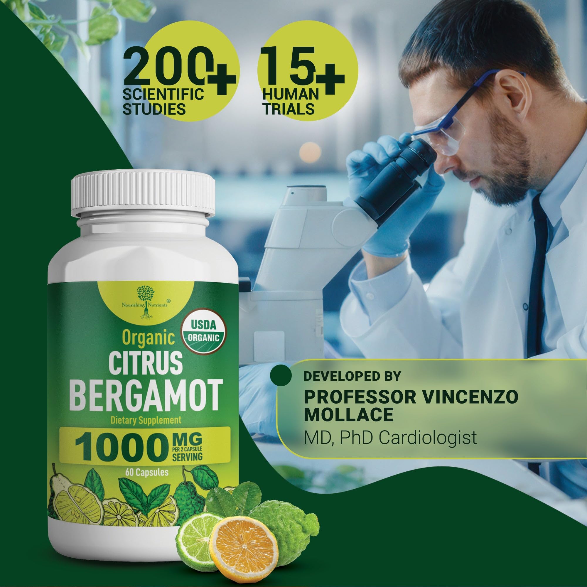 Foto 5 pulgar | Suplemento de Nutrientes Nutritivos Bergamota Cítrica Orgánica 1000 Mg - Venta Internacional