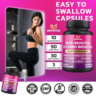 Foto 5 | Suplemento Bmvinvol Inositol Mio-inositol D-chiro Inositol 90 Cápsulas - Venta Internacional