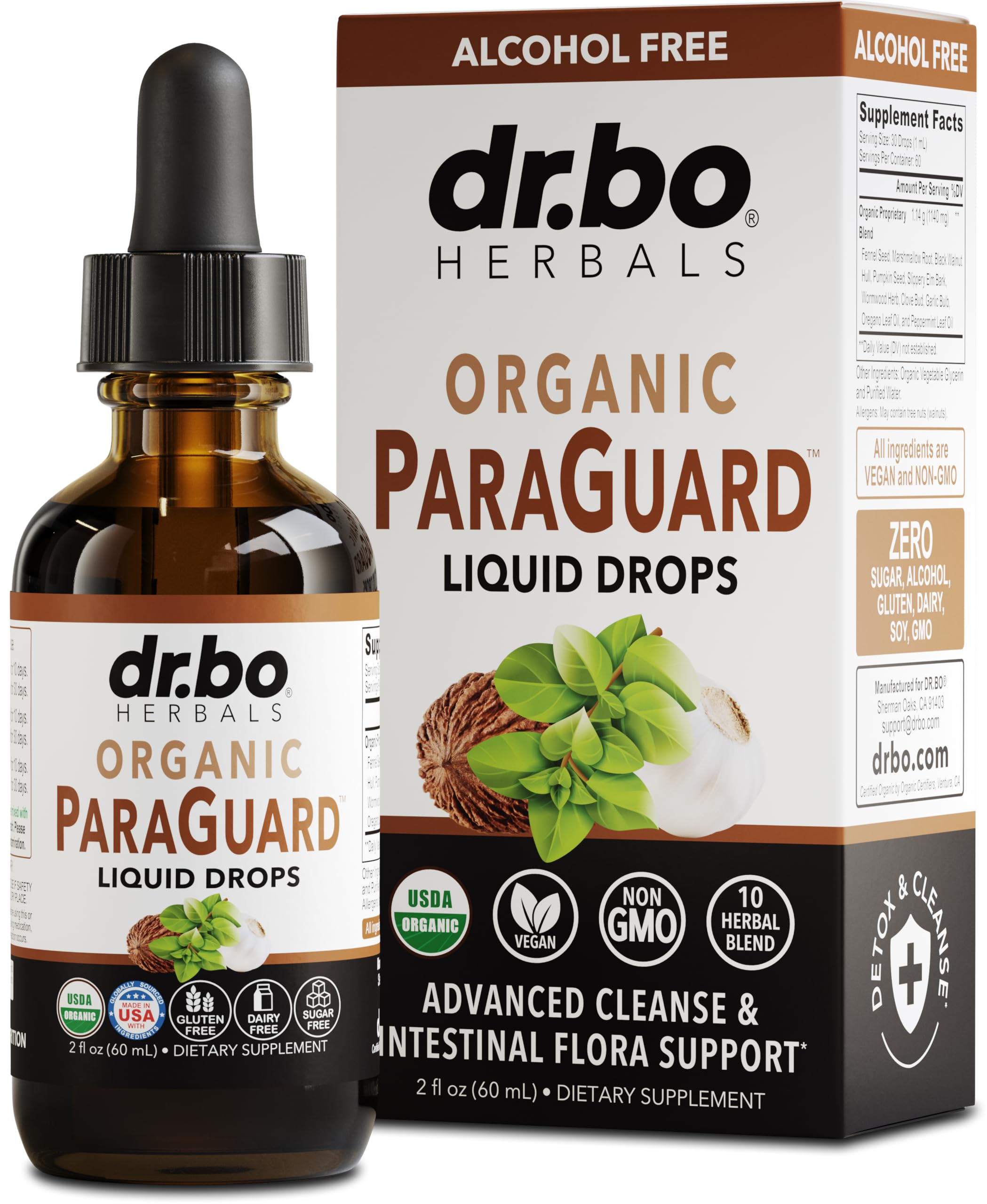 Suplemento Dr. Bo Paraguard Cleanse Liquid Detox 60 Ml - Venta Internacional