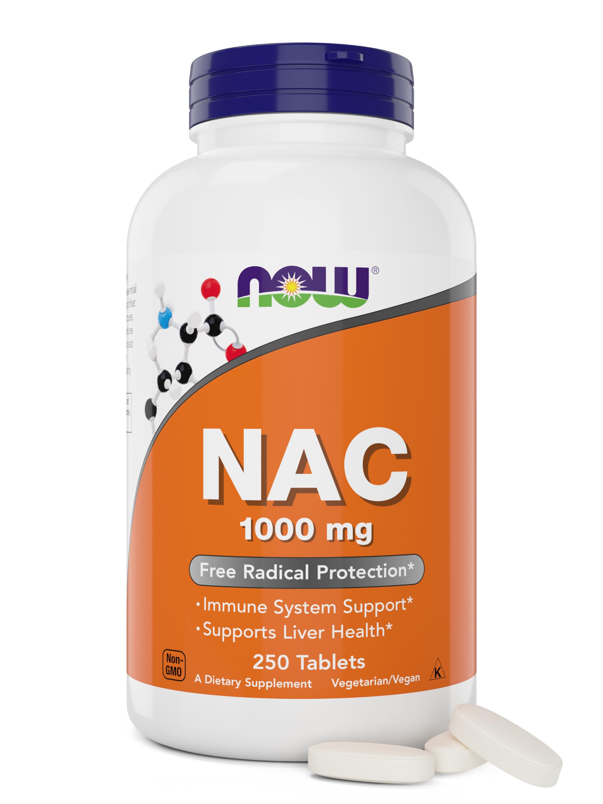 Foto 1 | Suplemento Now Nac 1000 mg 250 Comprimidos Vegetariano - Venta Internacional