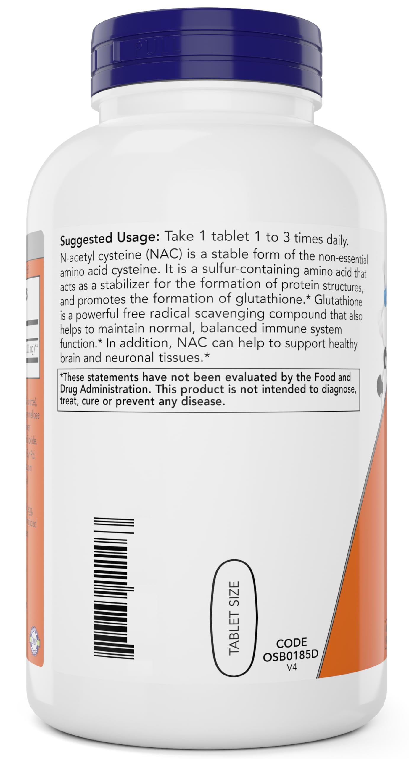 Foto 4 pulgar | Suplemento Now Nac 1000 mg 250 Comprimidos Vegetariano - Venta Internacional