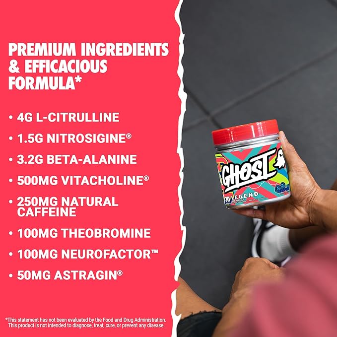 Foto 4 pulgar | Pre Entreno Ghost Pre-workout Legend Suplemento Blue Raspberry 30 Servicios