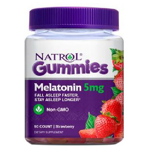 Suplemento Natrol, Gomitas De Melatonina, Fresa, 90 Unidades - Venta Internacional.