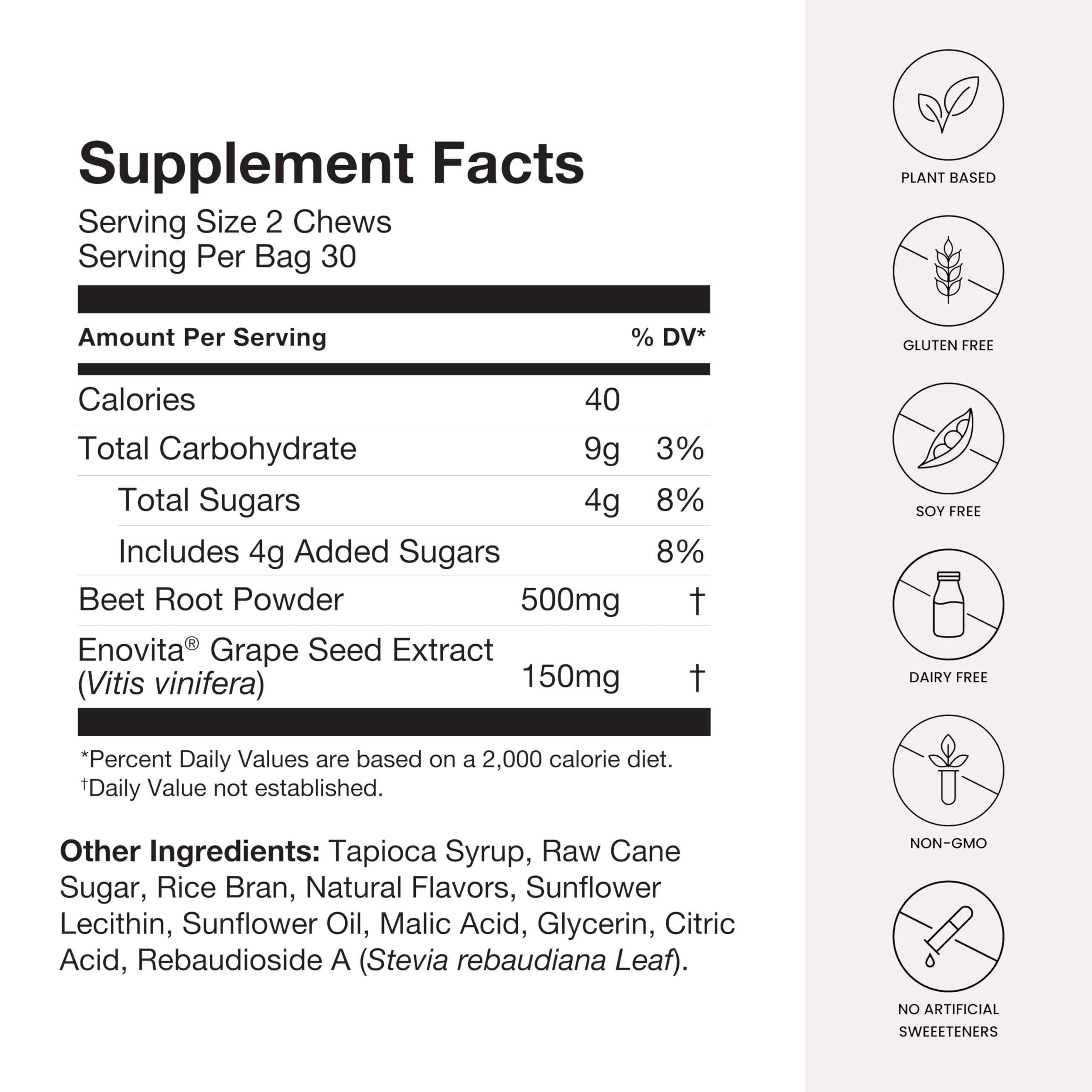 Foto 8 pulgar | Suplementos HumanN Superbeets Heart Chews 3 Bolsas con 60 Masticables C/U - Venta Internacional