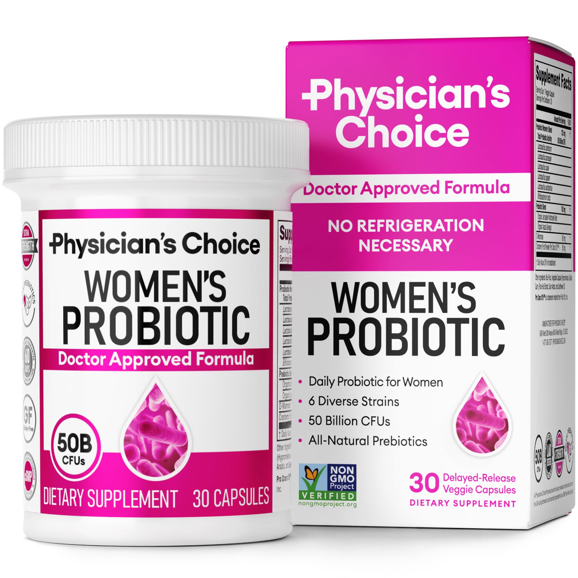 Foto 2 pulgar | Probiotics Physician's Choice, Equilibrio De Ph Para Mujeres, 50 G, Cfu, 30 Unidades - Venta Internacional.