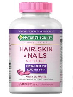 Foto 1 | Complementa 250 Cápsulas Blandas Para Cabello, Piel Y Uñas De Nature's Bounty - Venta Internacional.
