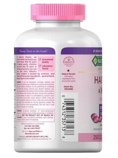 Foto 2 | Complementa 250 Cápsulas Blandas Para Cabello, Piel Y Uñas De Nature's Bounty - Venta Internacional.