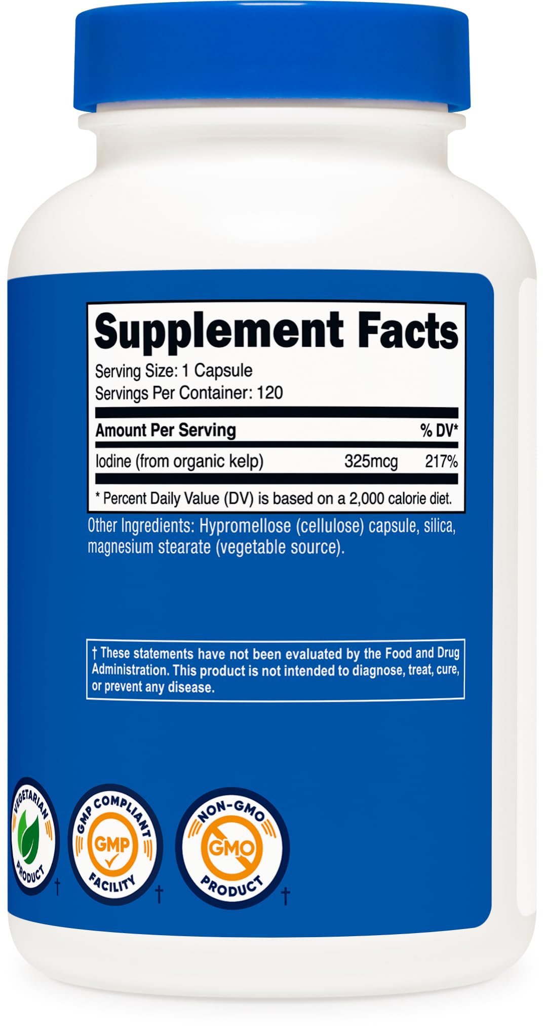 Foto 5 | Suplemento Nutricost De Yodo 325 Mcg 120 Cápsulas Vegetariano - Venta Internacional.