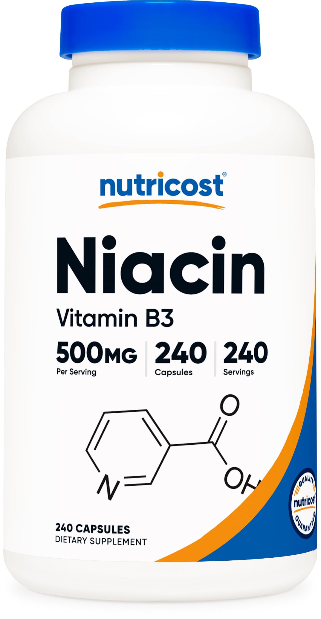 Foto 2 pulgar | Suplemento Nutricost De Niacina (vitamina B3) 500 Mg 240 Cápsulas - Venta Internacional.
