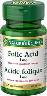 Foto 1 | Suplemento de Ácido Fólico Nature's Bounty 1 Mg 150 Comprimidos - Venta Internacional