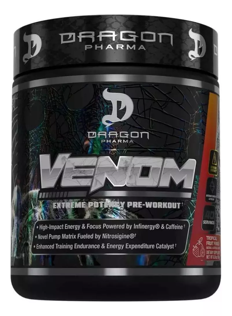 Foto 2 pulgar | Suplemento Pre entreno Dragon Venom Pre Entrerno 40 Servings Tfp