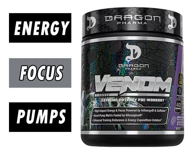 Foto 4 pulgar | Suplemento Pre entreno Dragon Venom Pre Entrerno 40 Servings Tfp