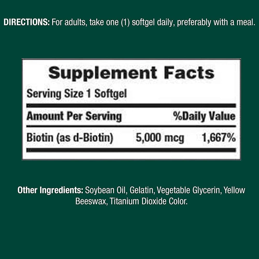 Foto 4 pulgar | Set Of 2 Nature's Bounty  Biotin 5000 Mcg, 150 Softgels - Venta Internacional.
