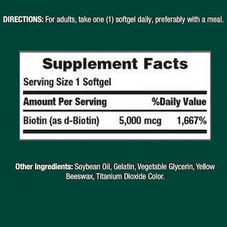 Foto 3 | Set Of 2 Nature's Bounty Biotin 5000 Mcg, 150 Softgels - Venta Internacional.
