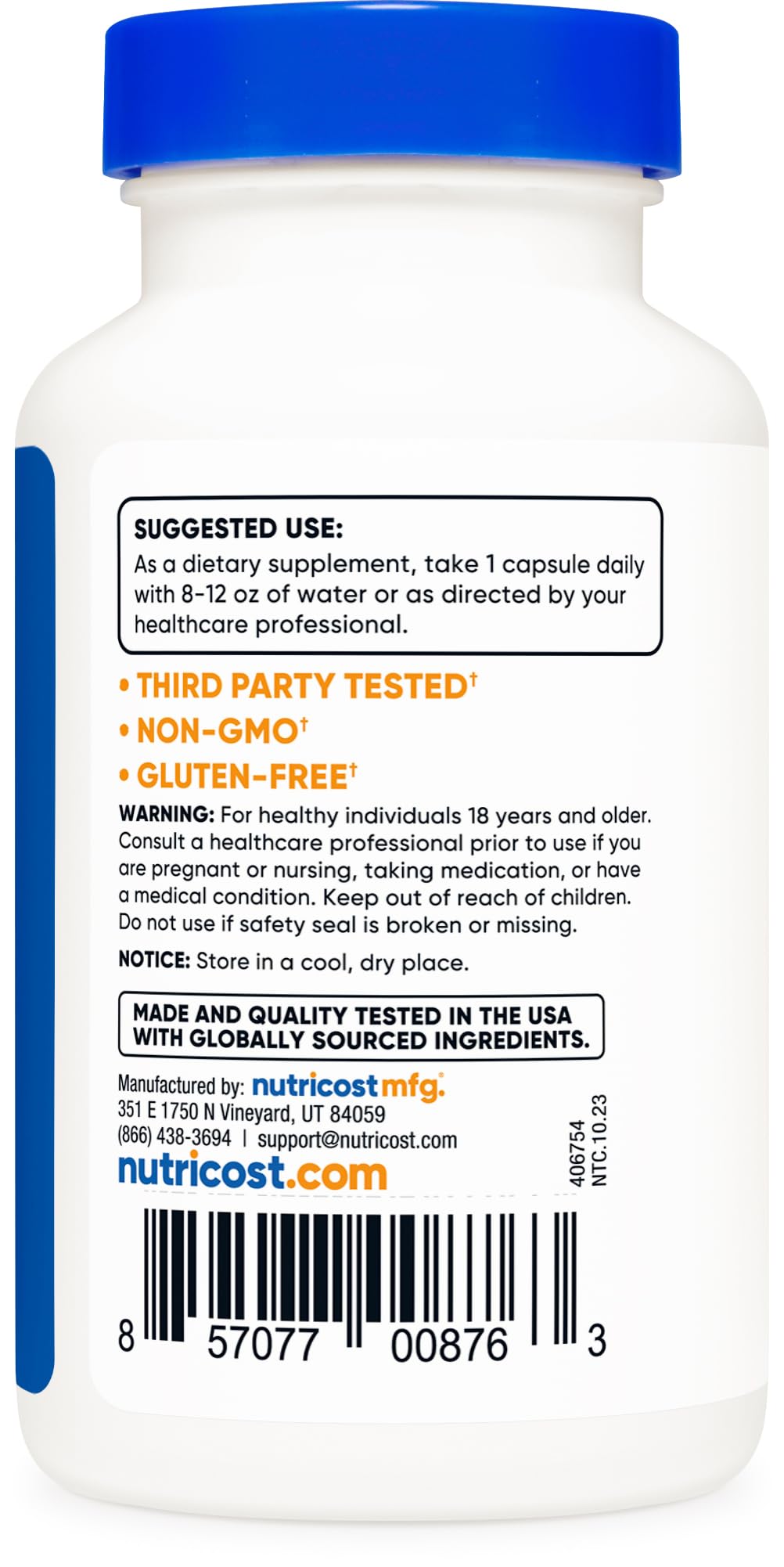 Foto 5 pulgar | Suplemento Nutricost Cdp Colina (citicolina) 300 Mg 120 Cápsulas - Venta Internacional.