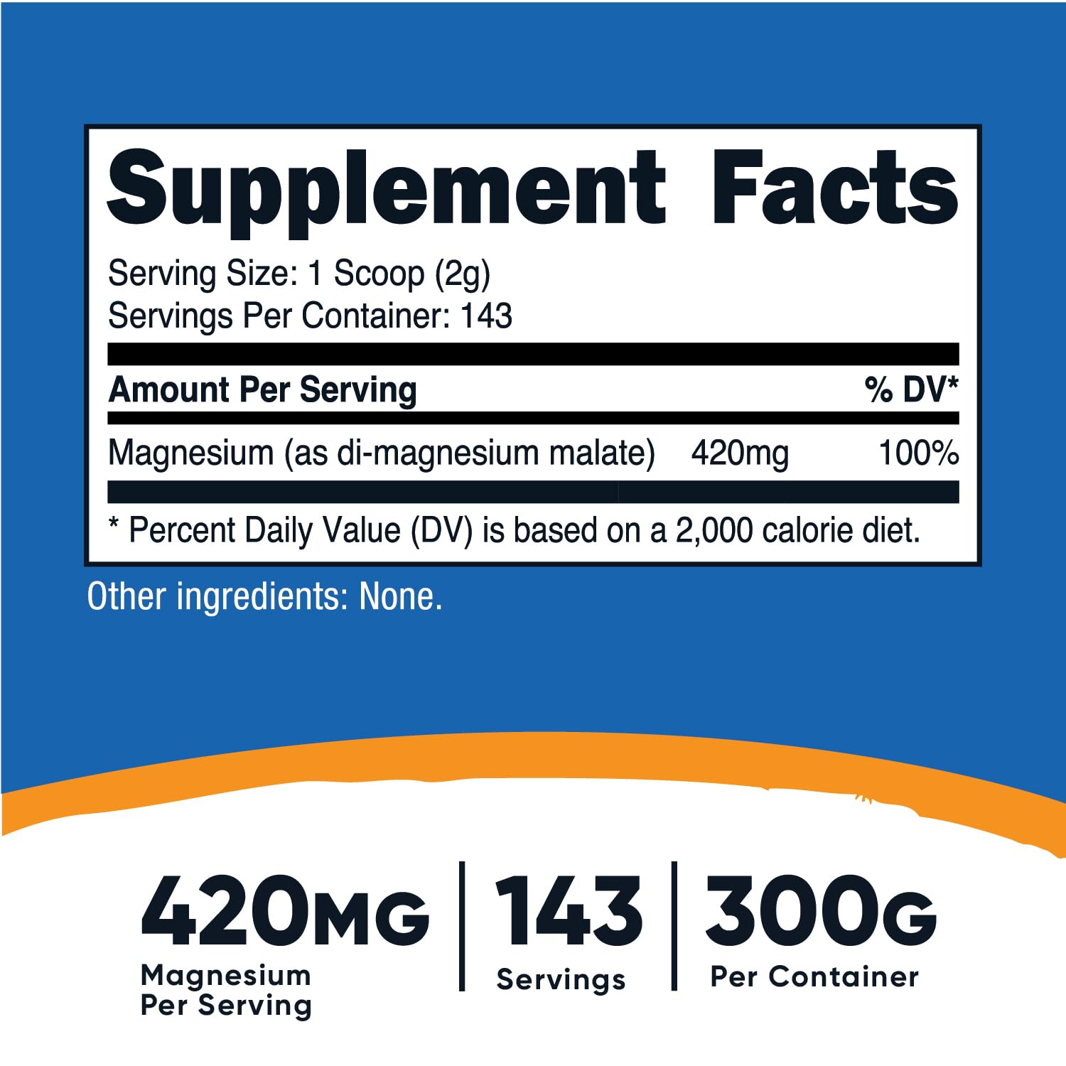 Foto 3 pulgar | Suplemento Nutricost Malato De Magnesio En Polvo 300 G 420 Mg - Venta Internacional.