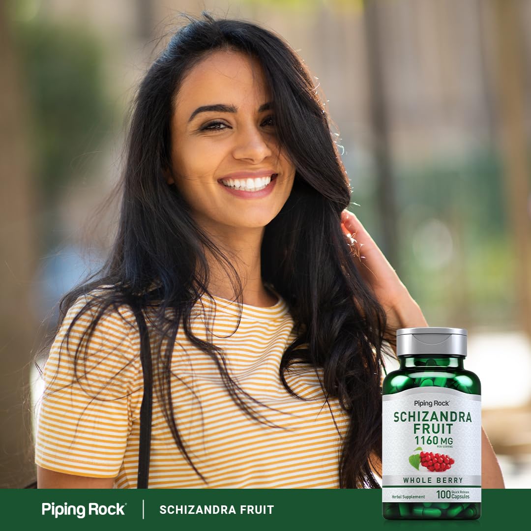 Foto 7 pulgar | Suplemento Piping Rock Schizandra Berry Fruit 1160 Mg 100 Cápsulas - Venta Internacional.