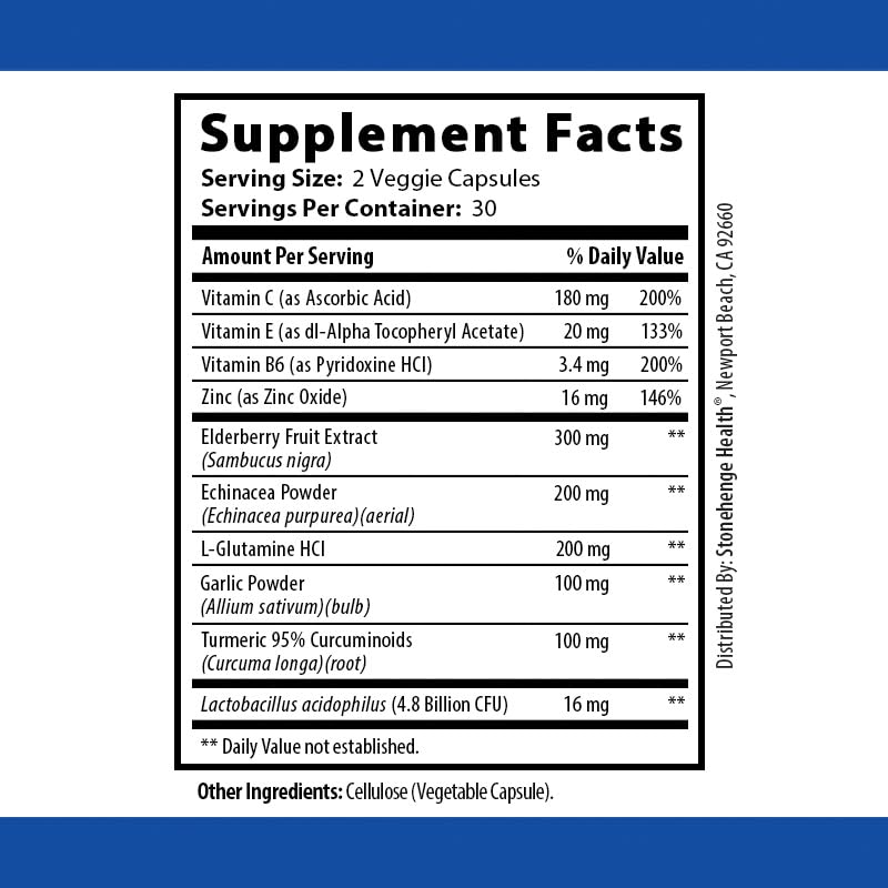 Foto 5 pulgar | Suplemento Stonehenge Health Dynamic Immunity 10 En 1, 60 Cápsulas - Venta Internacional.