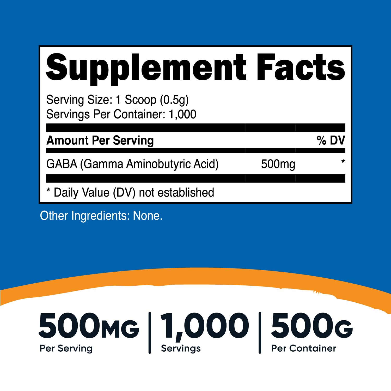 Foto 3 pulgar | Suplemento Nutricost Gaba 500 G En Polvo (ácido Gamma Aminobutírico) - Venta Internacional.