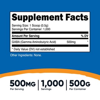 Foto 2 | Suplemento Nutricost Gaba 500 G En Polvo (ácido Gamma Aminobutírico) - Venta Internacional.