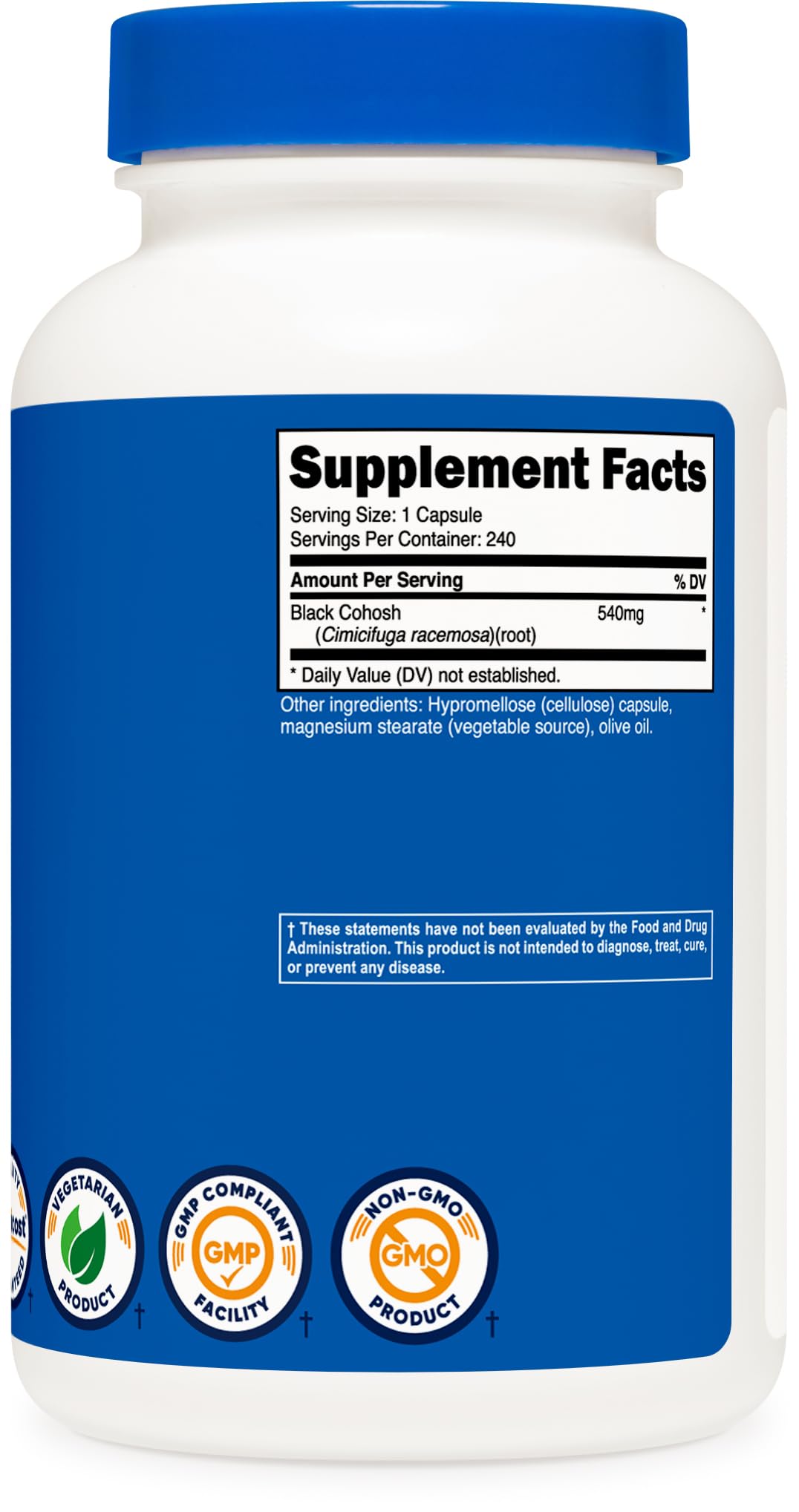 Foto 6 pulgar | Suplemento Nutricost Black Cohosh 540 Mg 240 Cápsulas - Venta Internacional.