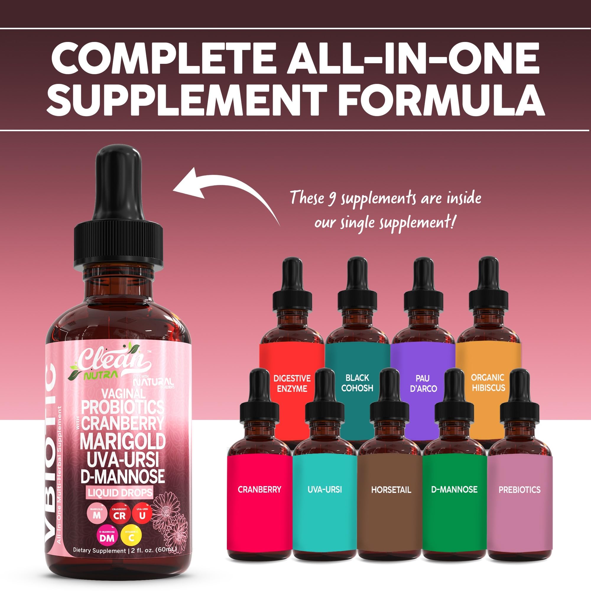 Foto 3 pulgar | Gotas Probióticas Vaginales Supplement Clean Nutra V-biotic Para Mujeres - Venta Internacional.