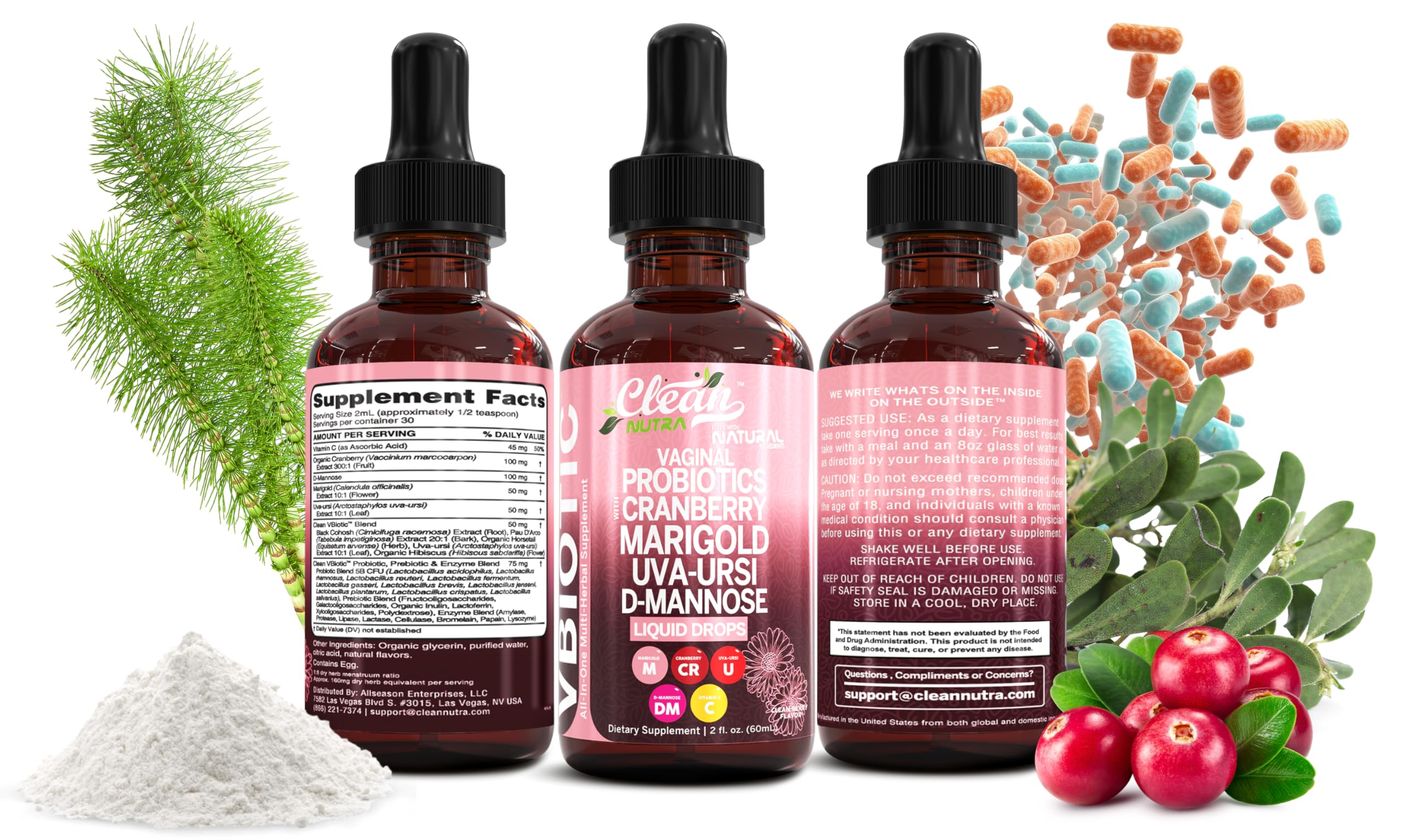 Foto 4 pulgar | Gotas Probióticas Vaginales Supplement Clean Nutra V-biotic Para Mujeres - Venta Internacional.
