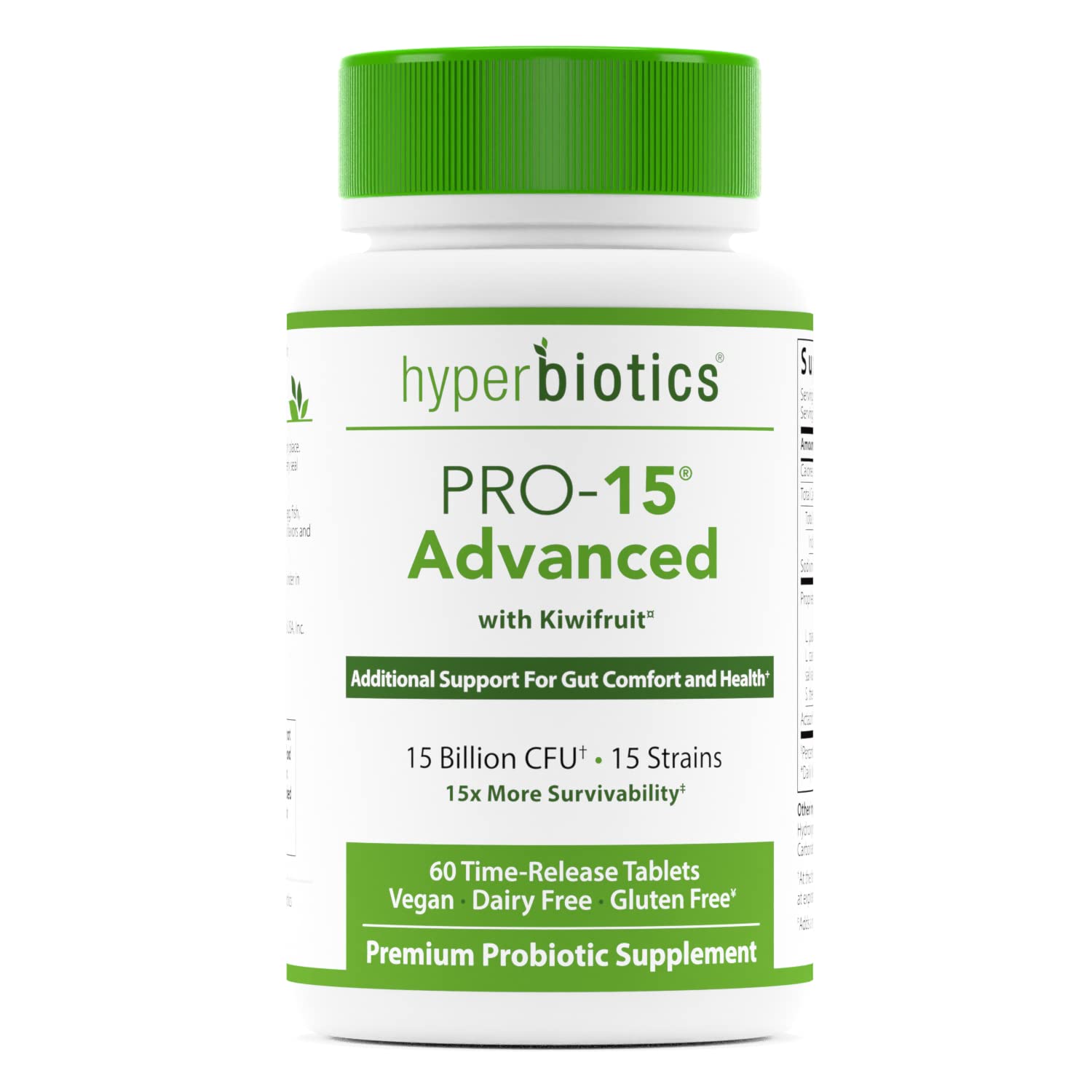 Suplemento Hyperbiotics Pro 15 Probiótico Avanzado 60 Tabletas - Venta Internacional.