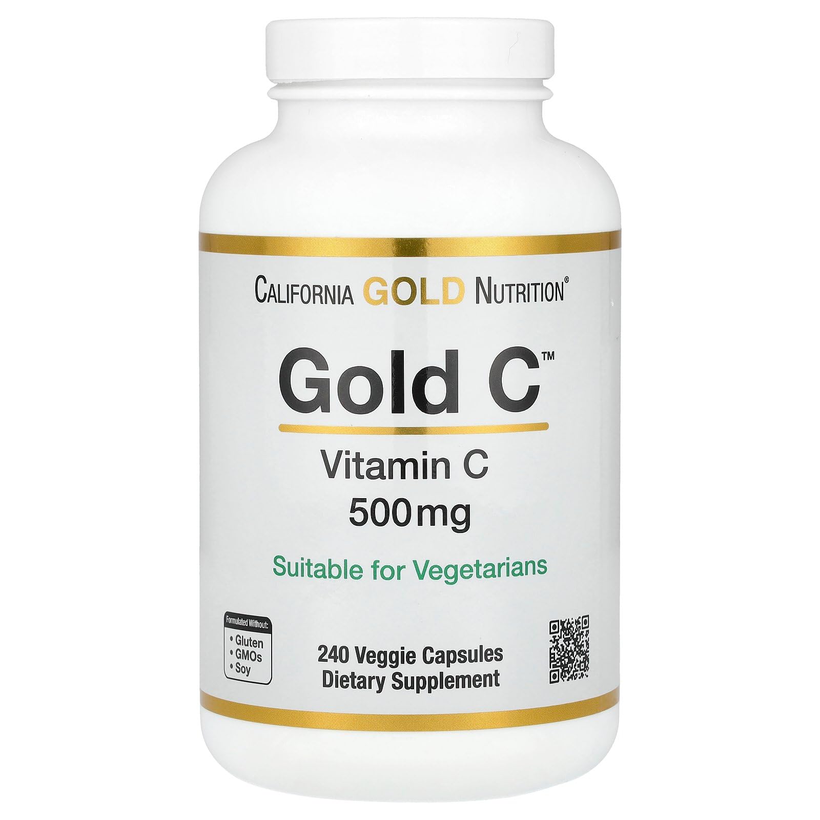 Foto 2 pulgar | Suplemento De Vitamina C California Gold Nutrition 500 Mg 240 Cápsulas - Venta Internacional.