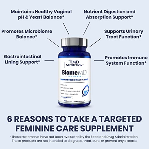 Foto 3 pulgar | Suplemento De Probióticos Biomed De 1md Nutrition Para Mujeres, 30 Cápsulas - Venta Internacional.