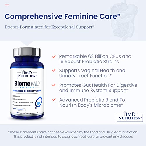 Foto 4 pulgar | Suplemento De Probióticos Biomed De 1md Nutrition Para Mujeres, 30 Cápsulas - Venta Internacional.