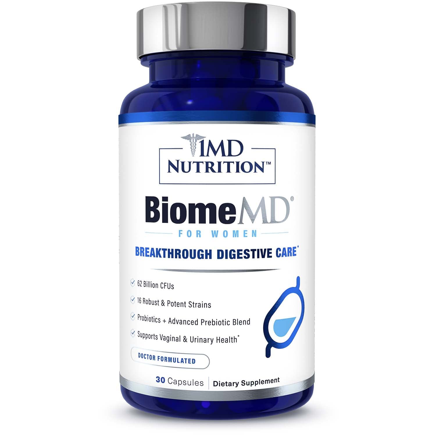 Foto 6 pulgar | Suplemento De Probióticos Biomed De 1md Nutrition Para Mujeres, 30 Cápsulas - Venta Internacional.