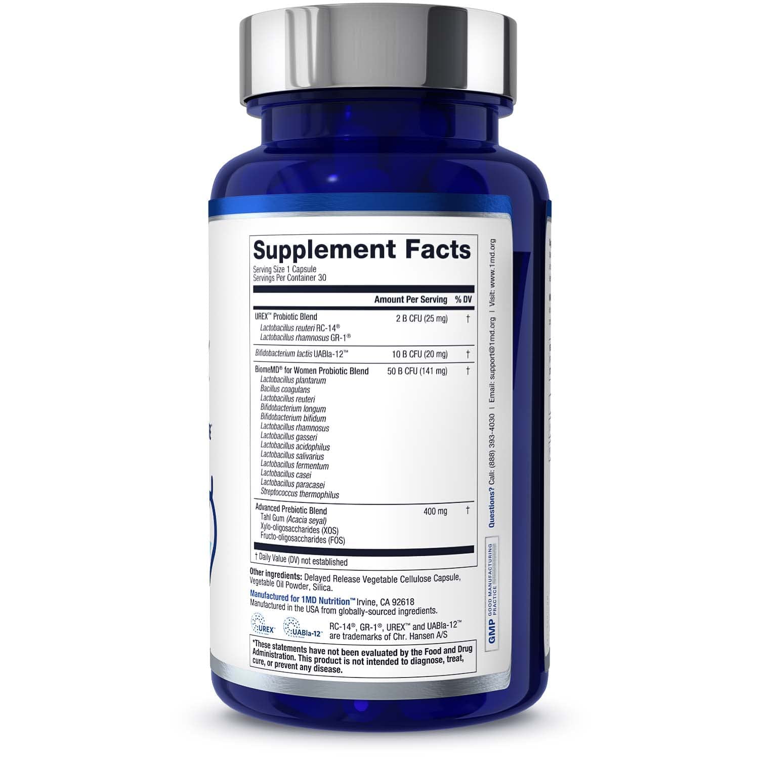 Foto 7 pulgar | Suplemento De Probióticos Biomed De 1md Nutrition Para Mujeres, 30 Cápsulas - Venta Internacional.