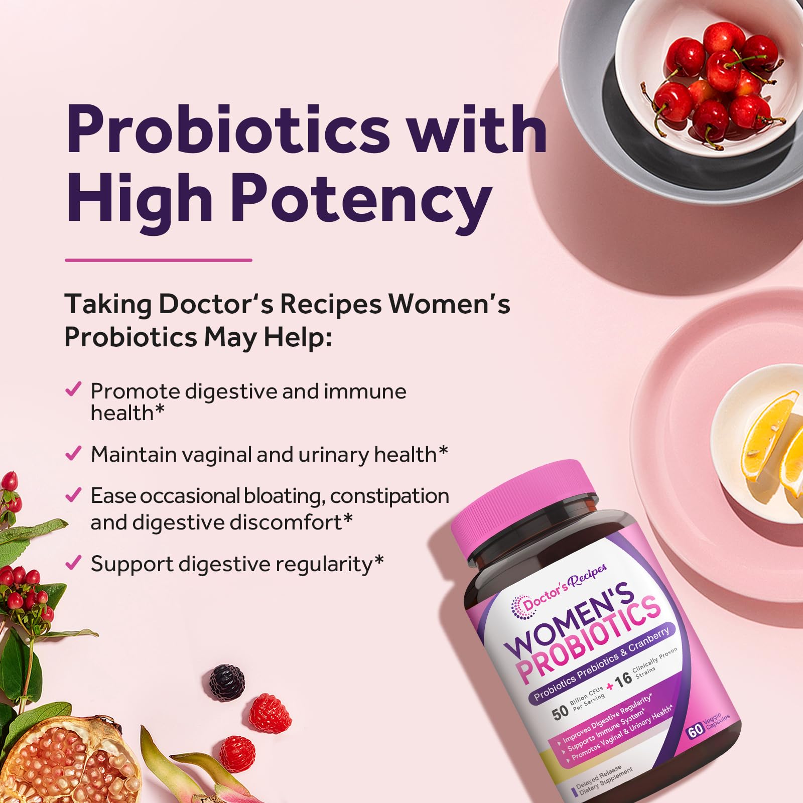 Foto 4 pulgar | Probióticos Doctor's Recipes Para Mujeres 50 Mil Millones De Cfu 120 Cápsulas 2 - Venta Internacional