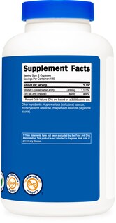 Foto 5 | Complemente La Vitamina C De Nutricost Con Zinc 1000 Mg/45 Mg - Venta Internacional.