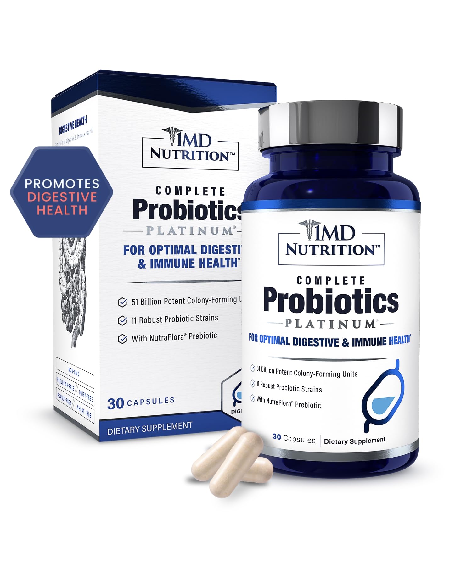 Foto 2 pulgar | Suplemento Probiótico 1md Nutrition Complete Probiotics Platinum - Venta Internacional.