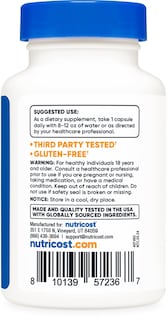 Foto 4 | Suplemento Nutricost, Cápsulas De Dihidroberberina, 200 Mg, 60 Unidades - Venta Internacional.